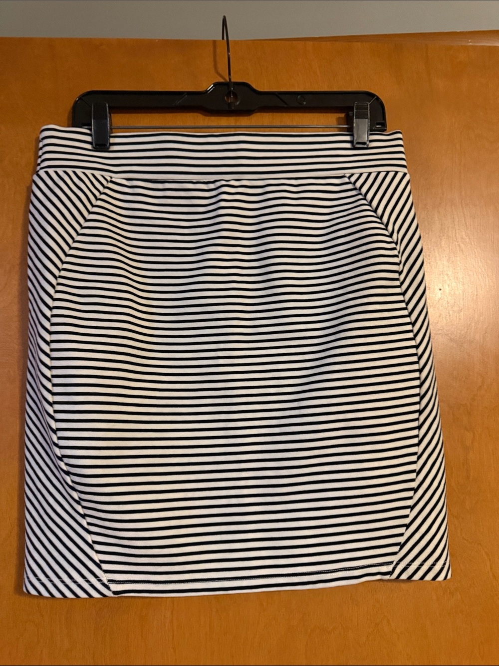Toad&Co Black and White Striped Pencil Skirt